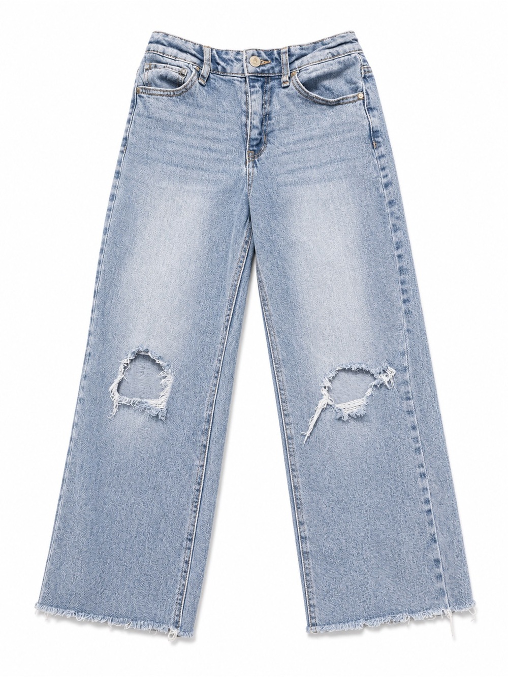 art class Light Blue Distressed Wide-Leg Kids Jeans